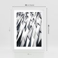 Plakat w ramie 30x40 - Geometryczna Nowoczesność - nowoczesna architektura, gemetryszne formy - rama biała