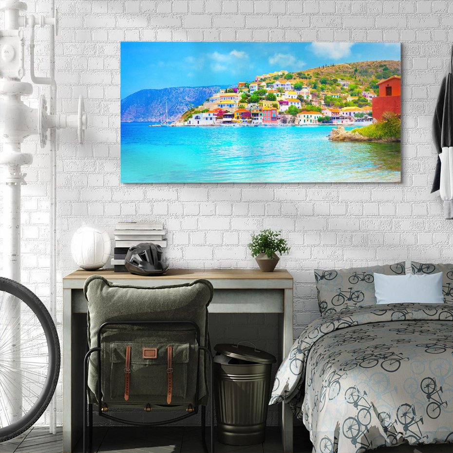 Obraz na płótnie 120x60 - Urok greckich wysp nad morzem - Grecja, morze