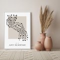 Obraz w ramie 70x100 - Migocące Konstrukcje Abstrakcji - sztuka minimalizmu, biało czarna rycina - rama biała