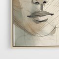 Obraz w ramie 50x50 - Tylko Zamknij Oczy - twarz kobiety, zamknięte oczy - rama drewno