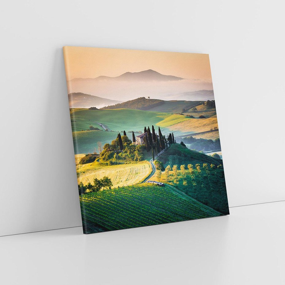 Obraz na płótnie 80x80 - Perspektywa malowniczego widoku - widok, perspektywa