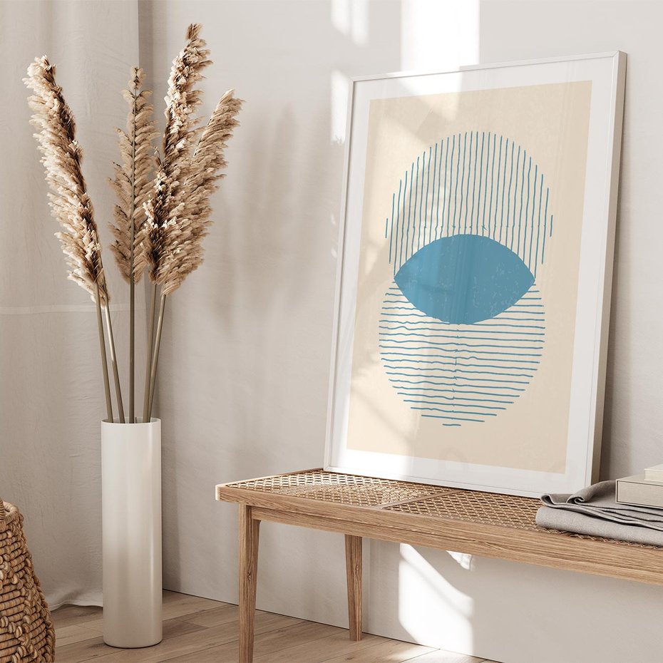 Plakat bez ramy 21x30 - Wnętrza Refleksji - geometryczne kształty, koła