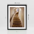 Plakat w ramie 30x40 - Schody Wymiarów - schody, tunel - rama czarna