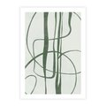 Plakat bez ramy 50x70 - Zielony Spokój - zielona abstrakcja, spokojny plakat
