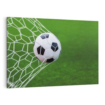 Obraz na płótnie 70x50 - Sportowa rywalizacja - bramka, piłka
