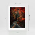 Plakat w ramie 30x40 - Jesienne Podróżowanie - fotografia, jesień - rama biała