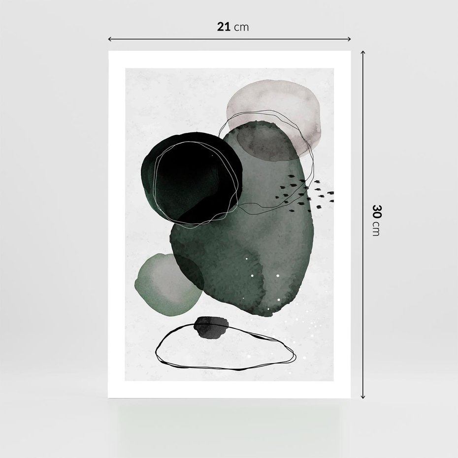 Plakat bez ramy 21x30 - Abstrakcyjne Plamy w Akwareli - abstrakcyjne akwarelowe plamy