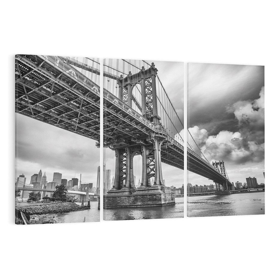 Obraz na płótnie 120x80 - Most nad nowojorską panoramą - most, Nowy York