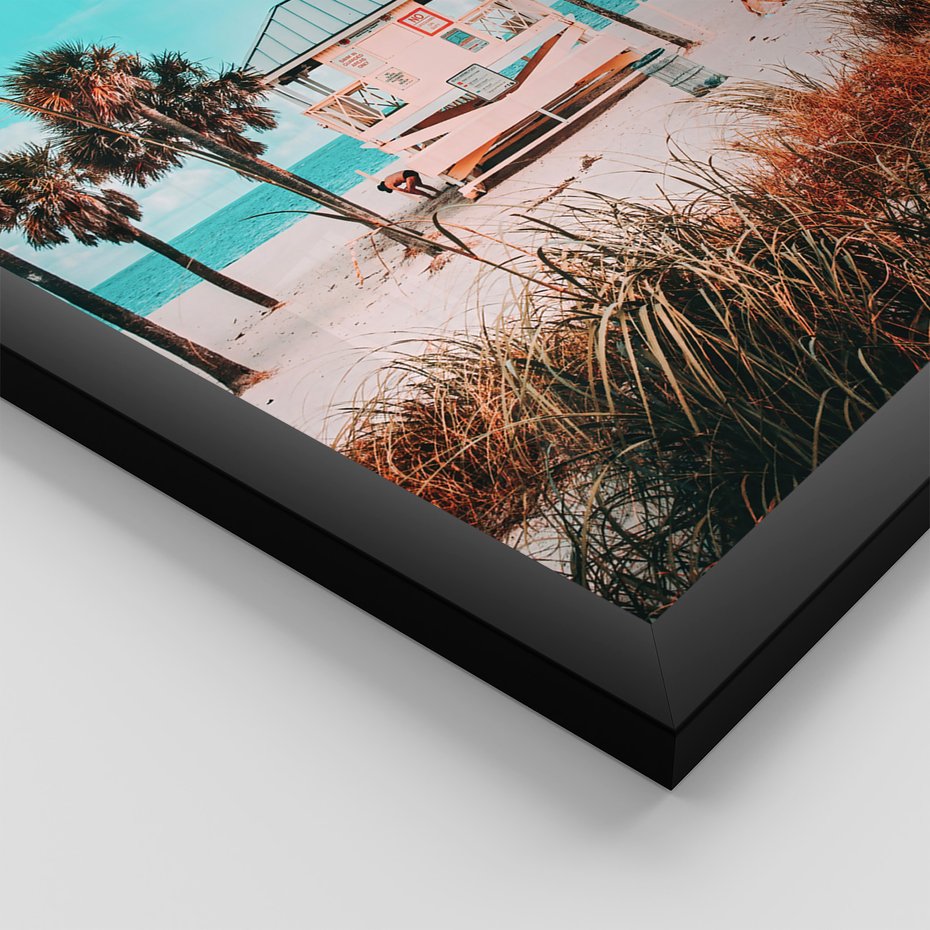 Zestaw obrazy w ramie 40x50 galeria - Lato, wakacje, podróż, napis, tyografia - rama czarna