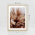 Plakat w ramie 30x40 - Sztuka Suszonych Traw - trawa pampas, suszone trawy - rama drewno