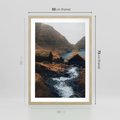 Plakat w ramie 50x70 - Spokój Natury - skandynawski, pejzaż - rama drewno