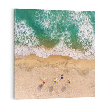 Obraz na płótnie 40x40 - Letnie Wakacje na Horyzoncie - plaża, morze