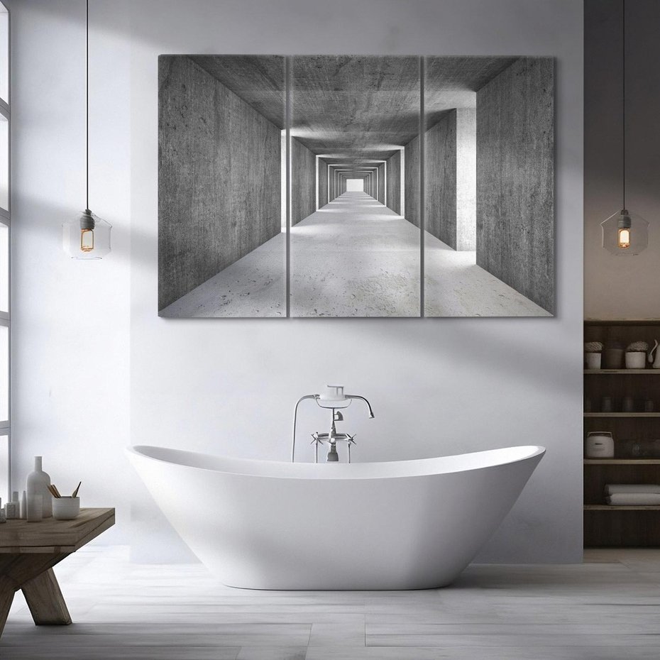 Obraz na płótnie 120x80 - Abstrakcyjna głębia - 3D, tunel