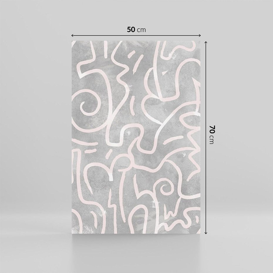 Obraz na płótnie 50x70 - Sploty odblasków i zawirowań - abstrakcyjne rysunki, wzorek