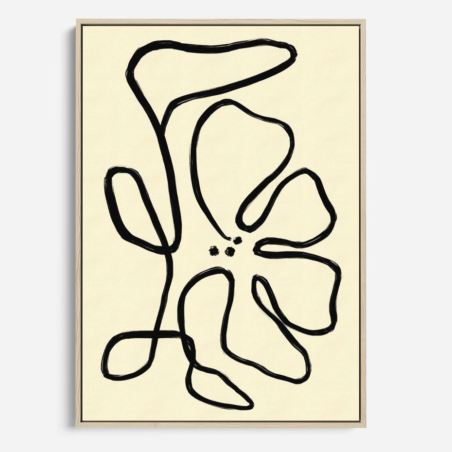 Obraz w ramie 80x120 - Zaklęte Aberracje - abstrakcyjna sztuka, przypominająca kwiat - rama drewno