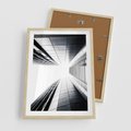 Plakat w ramie 50x70 - Architektura o Prostych Formach - architektura, proste formy - rama drewno