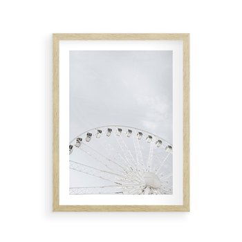 Plakat w ramie 30x40 - Karuzela Młyńska: Nostalgiczne Koło - młyńskie koło, karuzela - rama drewno
