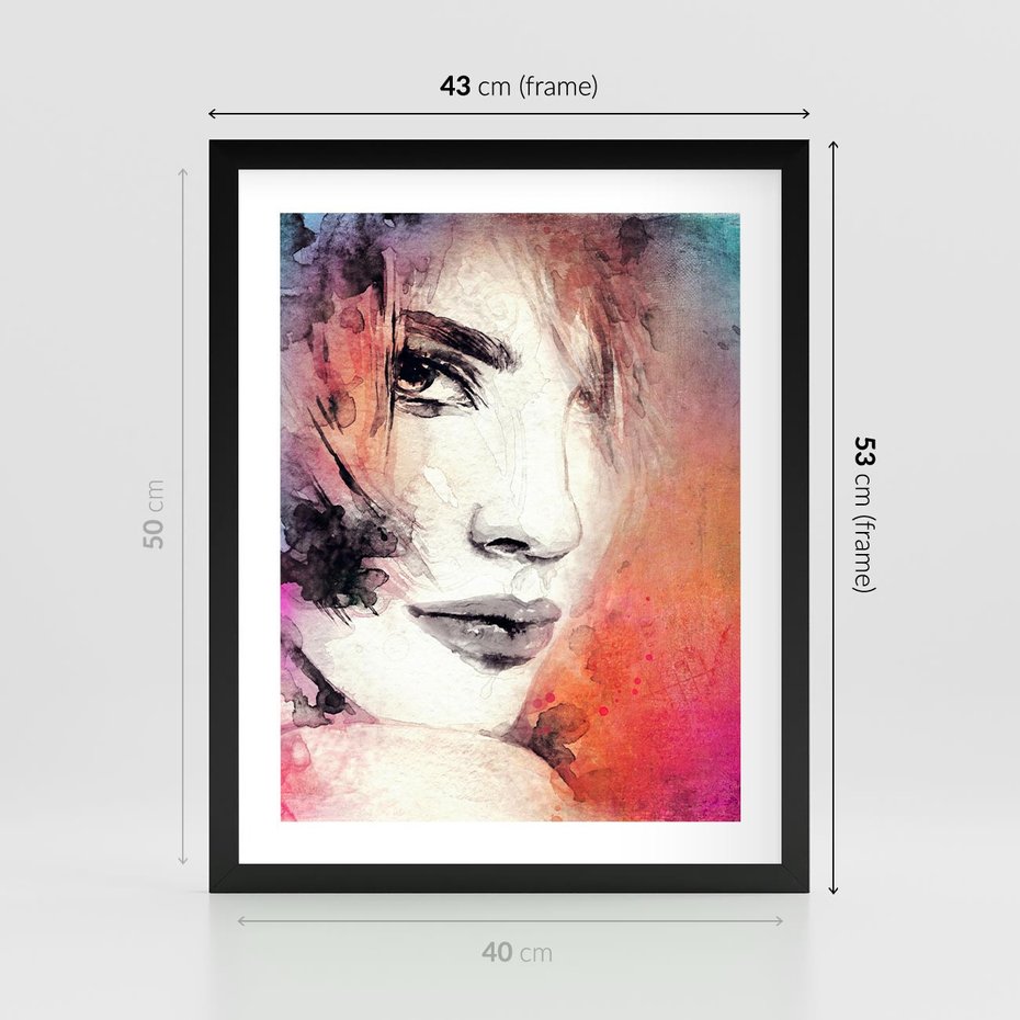 Plakat w ramie 40x50 - Kobieta w sztuce - portret, kobieta - rama czarna