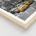 Plakat w ramie 30x40 - Taksówki w Nowym Jorku - taksówki, Nowy Jork - rama drewno