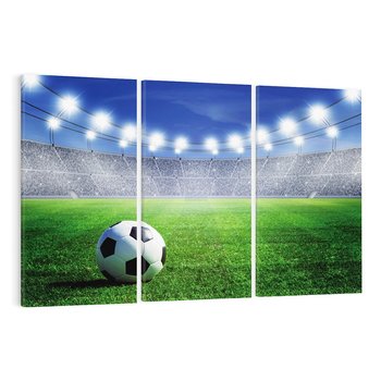 Obraz na płótnie 120x80 - Piłka nożna na stadionie: duch sportu - piłka nożna, stadion