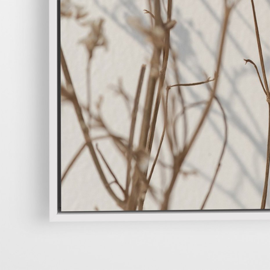 Obraz w ramie 50x70 - Boho gałązki suche - gałązki, suche - rama biała