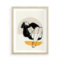 Plakat w ramie 50x70 - Kształt Kobiecego Portretu - grafika, kobieta - rama drewno