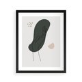 Plakat w ramie 40x50 - Tajemnicze Impulsy - szkic jedną linią, one lone - rama czarna