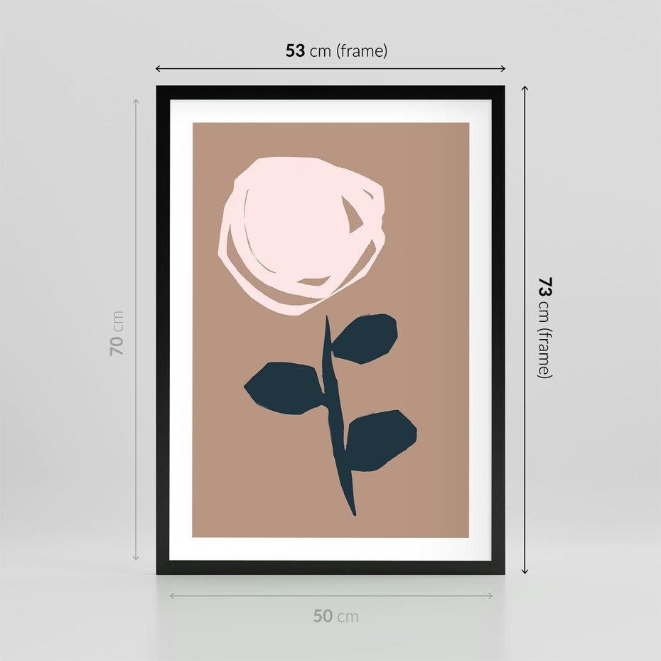 Plakat w ramie 50x70 - Niewytłumaczalne - abstrakcyjny obraz, plakat - rama czarna