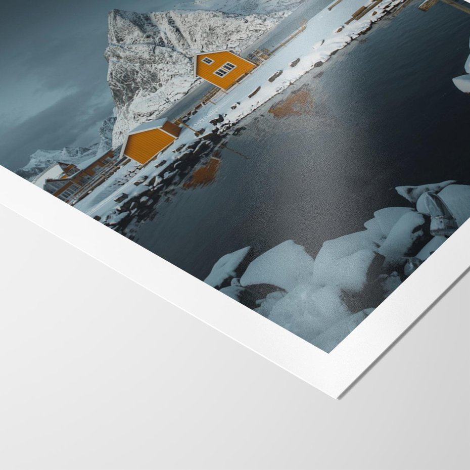 Plakat bez ramy 21x30 - Minimalizm i Urok Natury - skandynawskie, domki