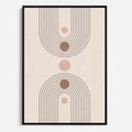 Obraz w ramie 50x70 - Zgeometryzowane Wizje - boho plakat, minimalizm - rama czarna