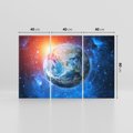 Obraz na płótnie 120x80 - Planeta w nieskończoności - ziemia, kosmos