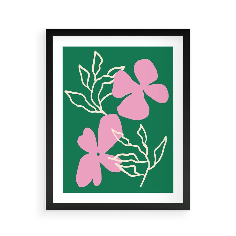 Plakat w ramie 40x50 - Wewnętrzne Fale - abstrakcyjny plakat, boho styl - rama czarna