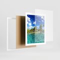 Plakat w ramie 40x50 - Rajskie wakacje na plaży - plaża, wakacje - rama biała