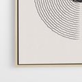 Obraz w ramie 80x120 - Boho Przenikanie Uroku - abstrakcyjna kompozycja, okręgi - rama drewno