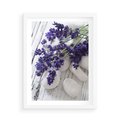 Plakat w ramie 50x70 - relaks z aromatem - lawenda, spa - rama biała