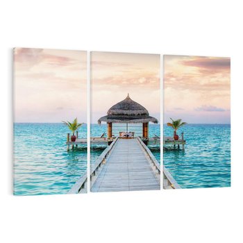 Obraz na płótnie 120x80 - Morski Pomost - morze, pomost