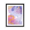 Plakat w ramie 40x50 - Migotliwe Wnętrza Kształtów - abstrakcyjny plakat, pastelowe kolory - rama czarna