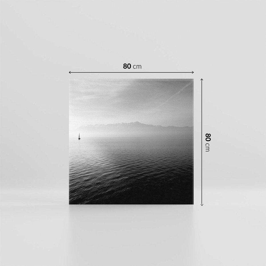 Obraz na płótnie 80x80 - Łódka na morzu - łódka, morze