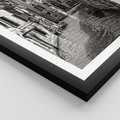 Plakat w ramie 50x70 - Weneckie Kanały - czarno białe zdjęcie, wenecja - rama czarna