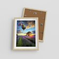Plakat w ramie 30x40 - Lawendowe Marzenia - lawenda, balony - rama drewno