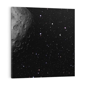 Obraz na płótnie 50x50 - Księżyc kosmiczny - księżyc, kosmos
