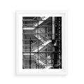 Plakat w ramie 40x50 - Schody do architektonicznej przestrzeni - schody, architektura - rama biała