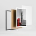 Plakat w ramie 50x70 - Budka telefoniczna przed Big Benem - budka, Londyn - rama czarna