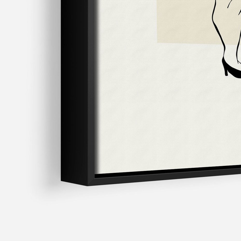 Obraz w ramie 70x100 - Ekspresja Wewnętrznych Emocji - kobieta, samoakceptacja - rama czarna