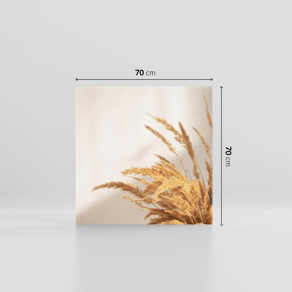 Obraz na płótnie 70x70 - Swobodne trawy boho - boho, suche