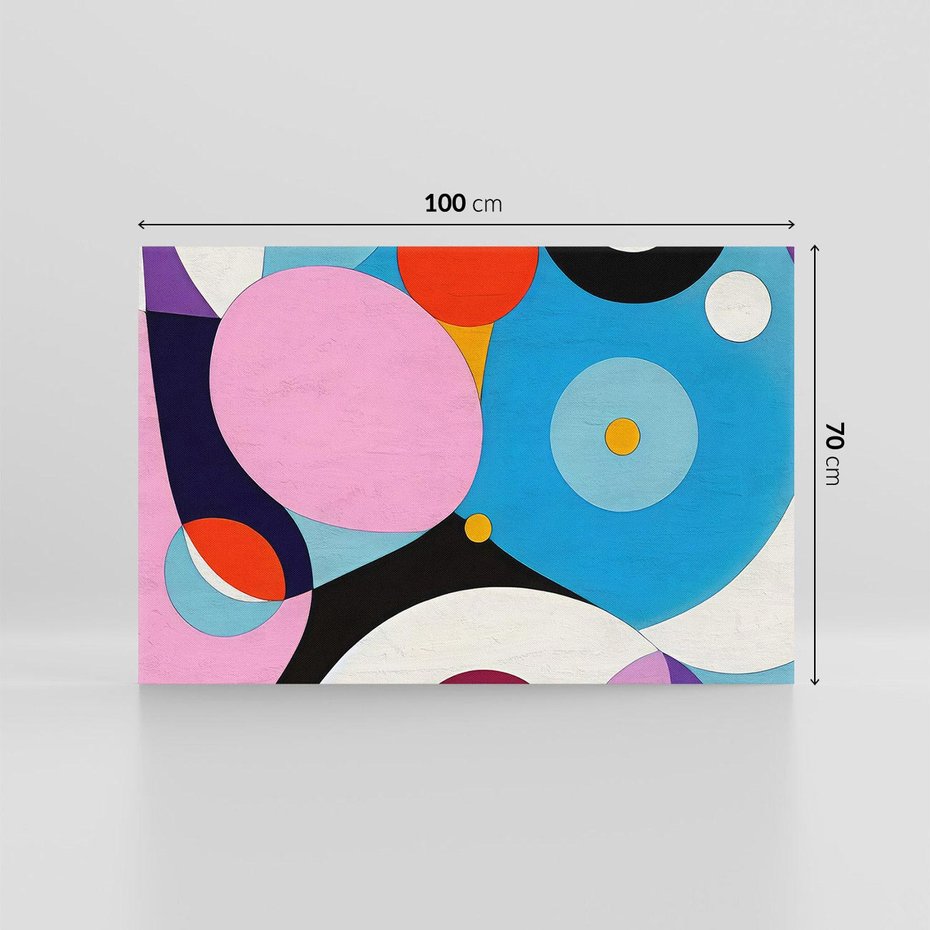 Obraz na płótnie 100x70 - Kolorowe Ulotności - abstrakcyjny obraz olejny, żywe kolory