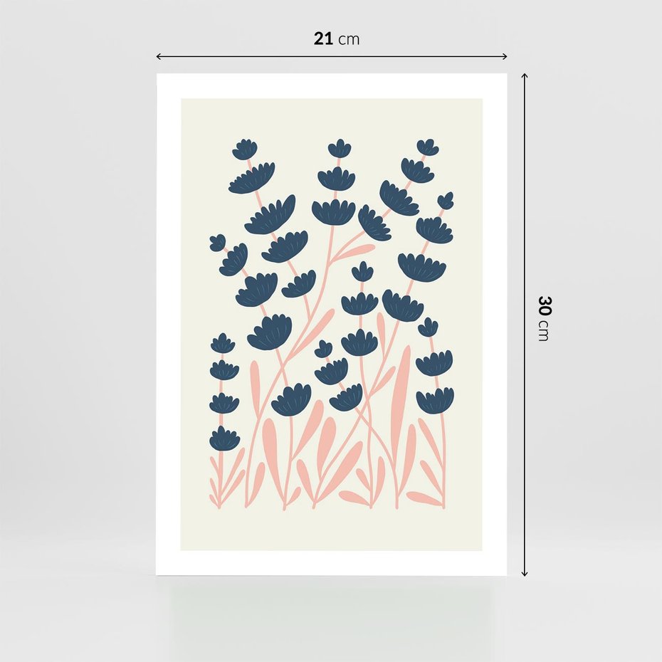 Plakat bez ramy 21x30 - Migotliwe Kształty - kwiaty, rośliny