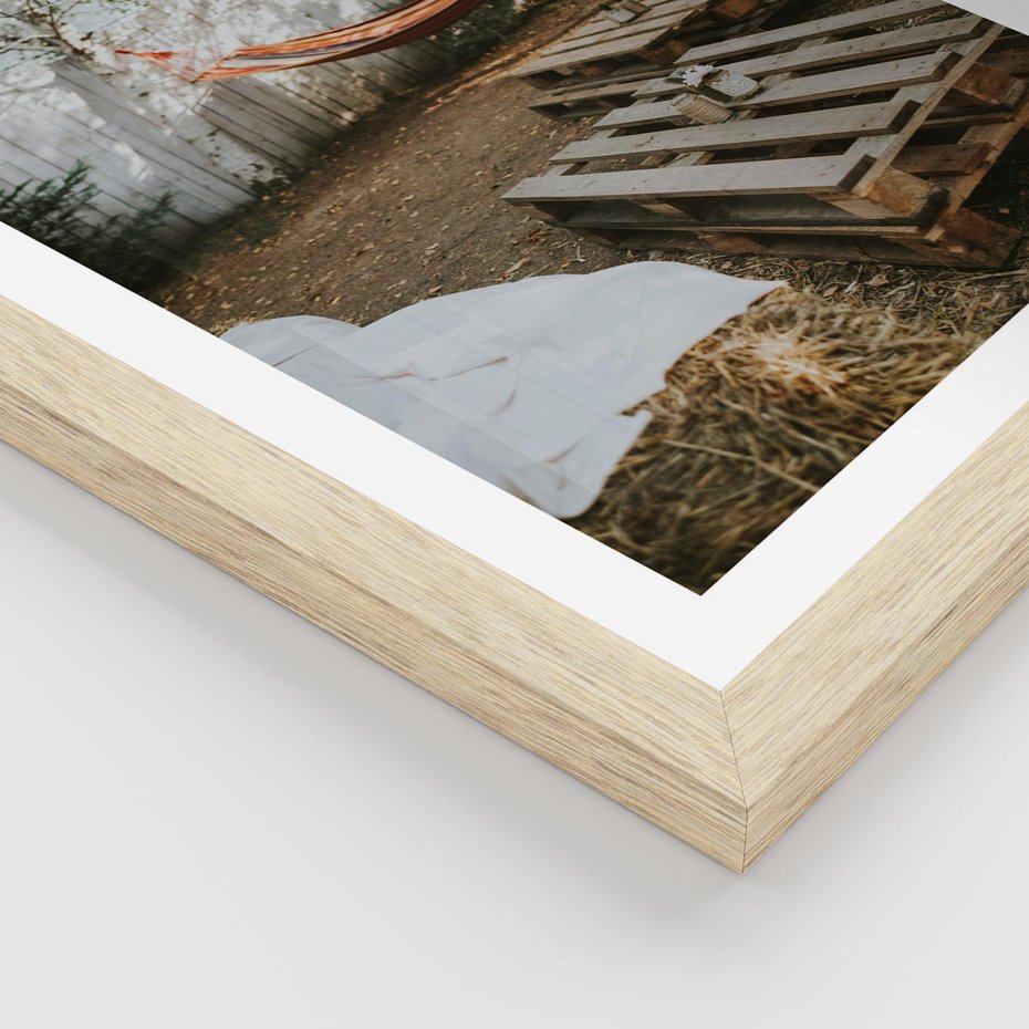 Plakat w ramie 30x40 - Harmonia i Spokój - boho, relaks - rama drewno