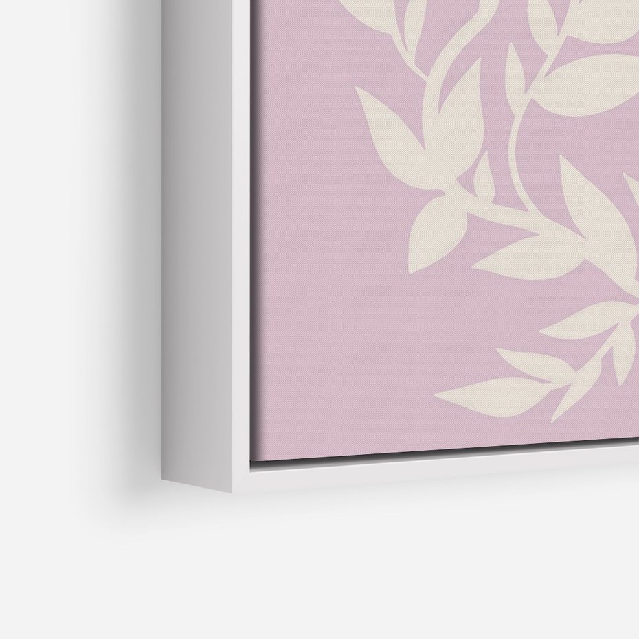 Obraz w ramie 80x120 - Kwiatowa Kreatywność - nowoczesny plakat, roślinne motywy - rama biała