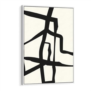 Obraz w ramie 50x70 - Impresje Wymiaru - linie, abstrakcja - rama biała